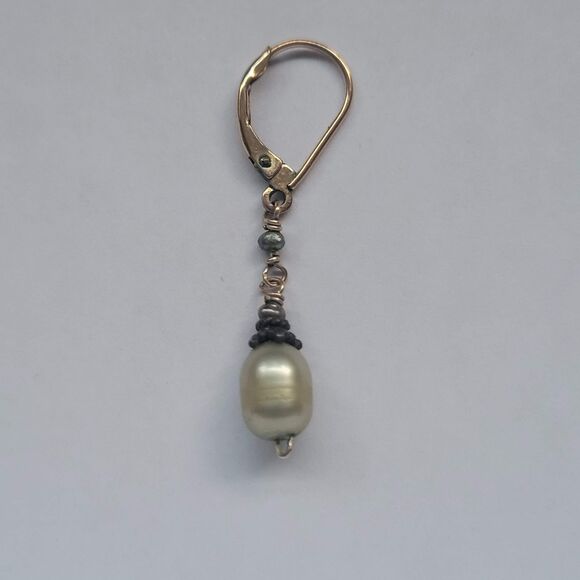 Fresh Water Baroque Pearl Drop Earrings - Picture 2 of 3